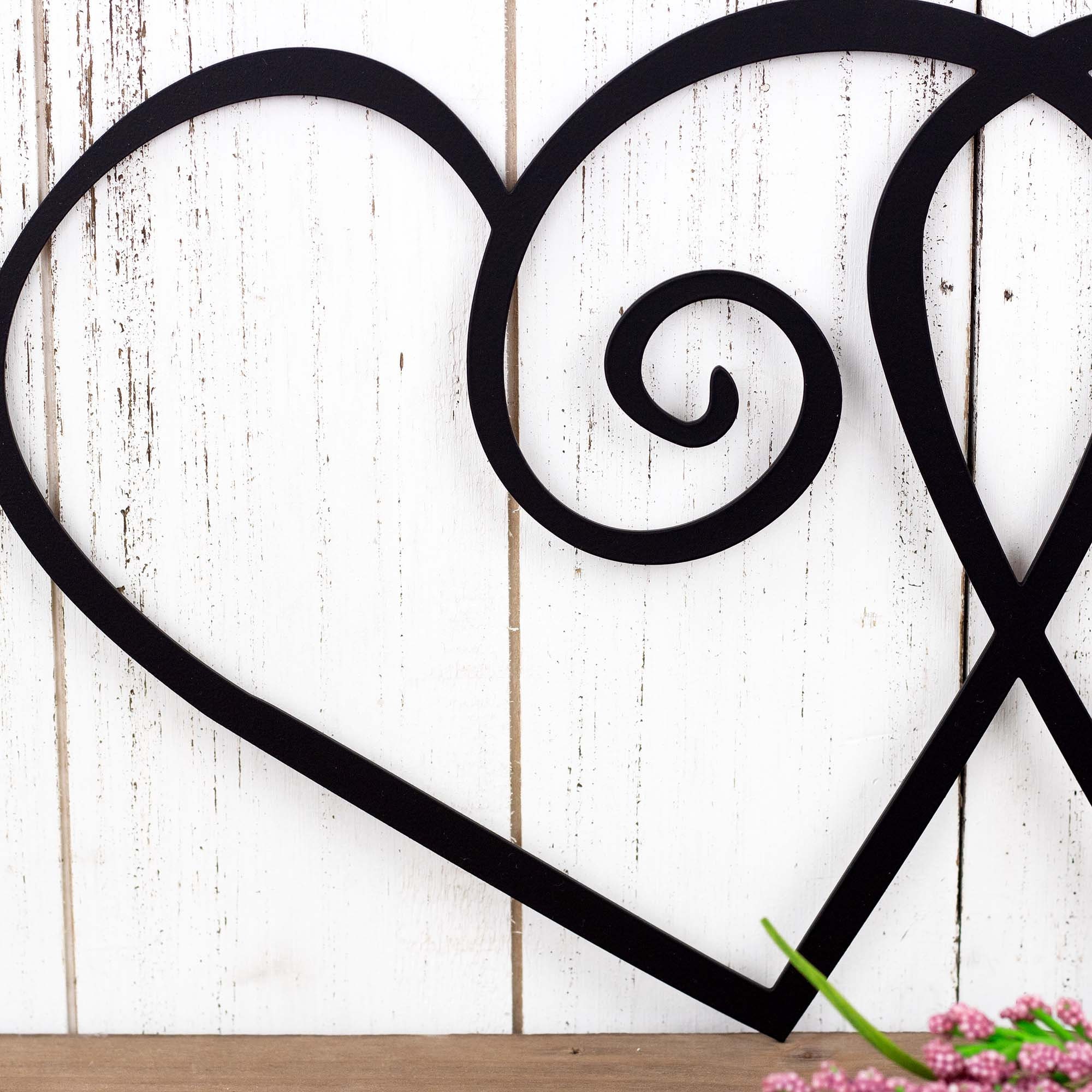 Hearts Metal Wall Art Metal Sign Decorative Wall Decor - Etsy 日本