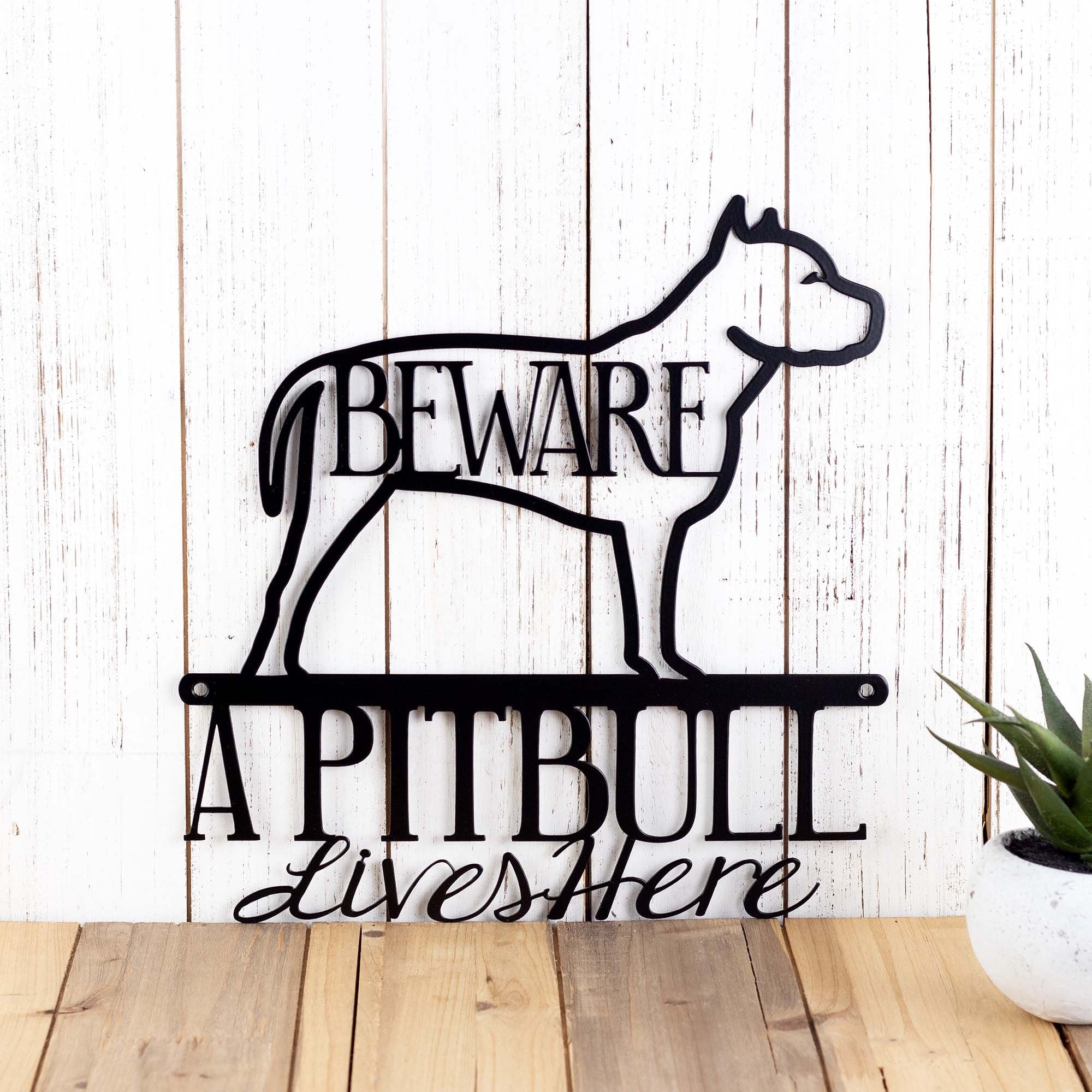 Dog Block Sign Beware Of Dog Sign Pitbull
