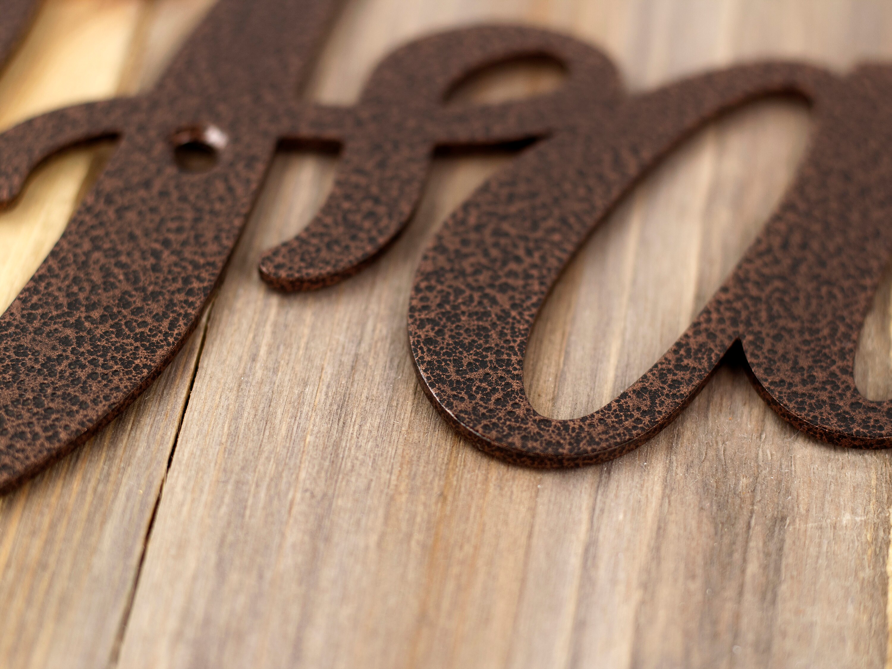 Family Sign, Metal Wall Art, Script Sign, Gallery Wall Decor, Words for