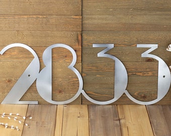 Modern Numbers House, 6 Inch Metal House Numbers, 8 Inch House Numbers, Address Signs for House