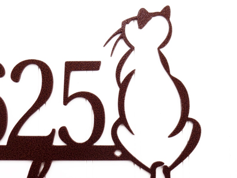 Custom Outdoor Cat House Number Family Name Metal Sign Etsy