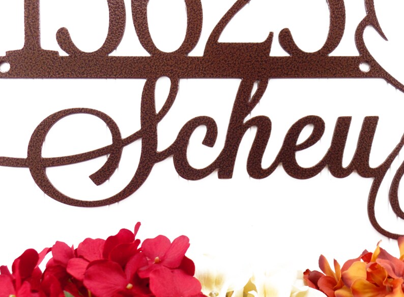 Custom Outdoor Cat House Number Family Name Metal Sign Etsy