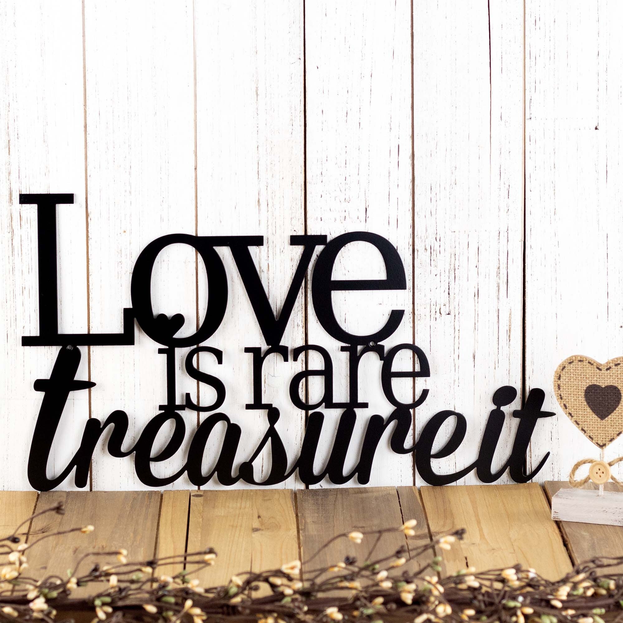 Metal Love Sign, Love Quote Metal Wall Art, Inspirational Quotes, Love