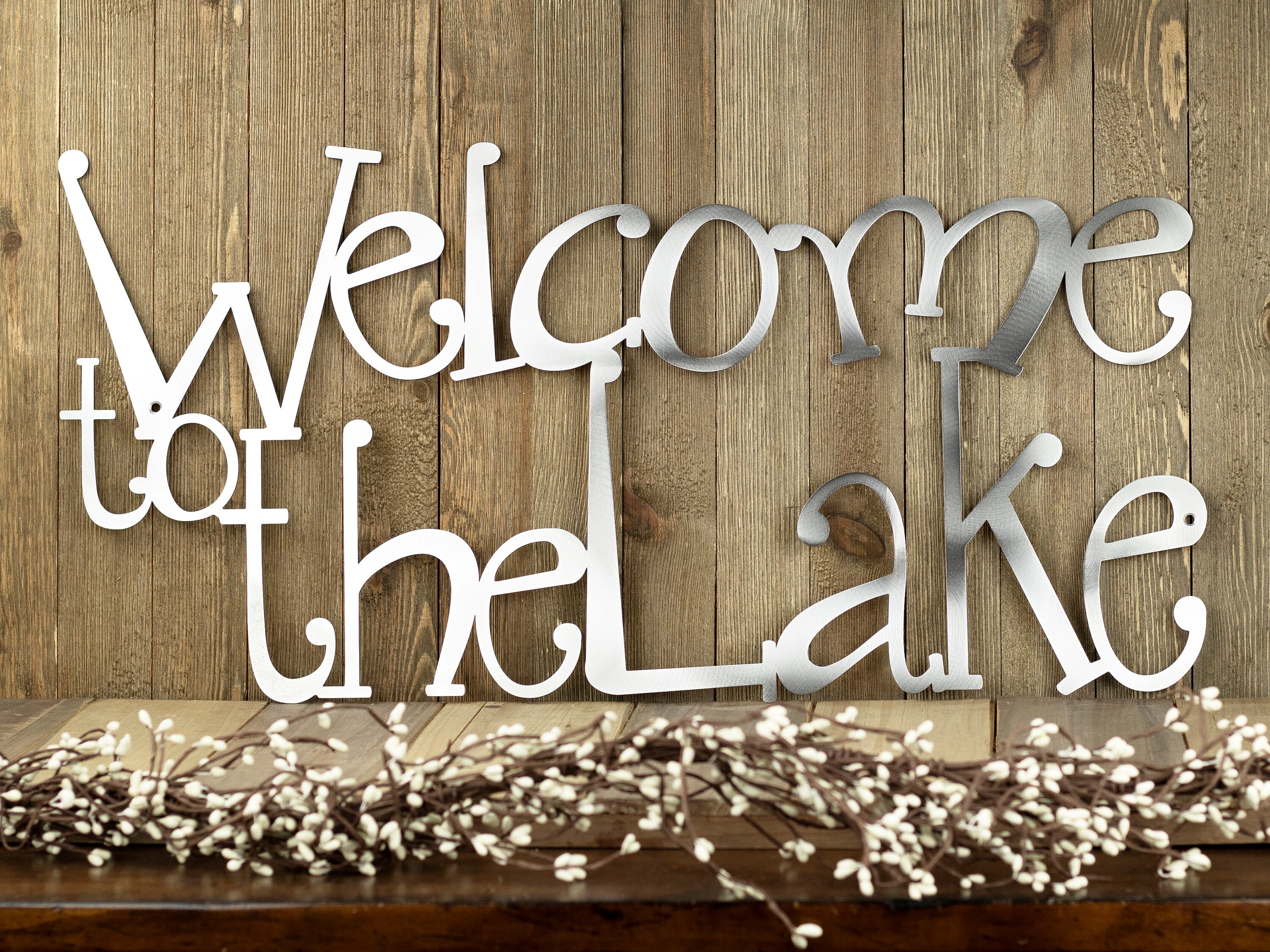 Welcome to the Lake Metal Wall Decor Lake House Decor | Etsy