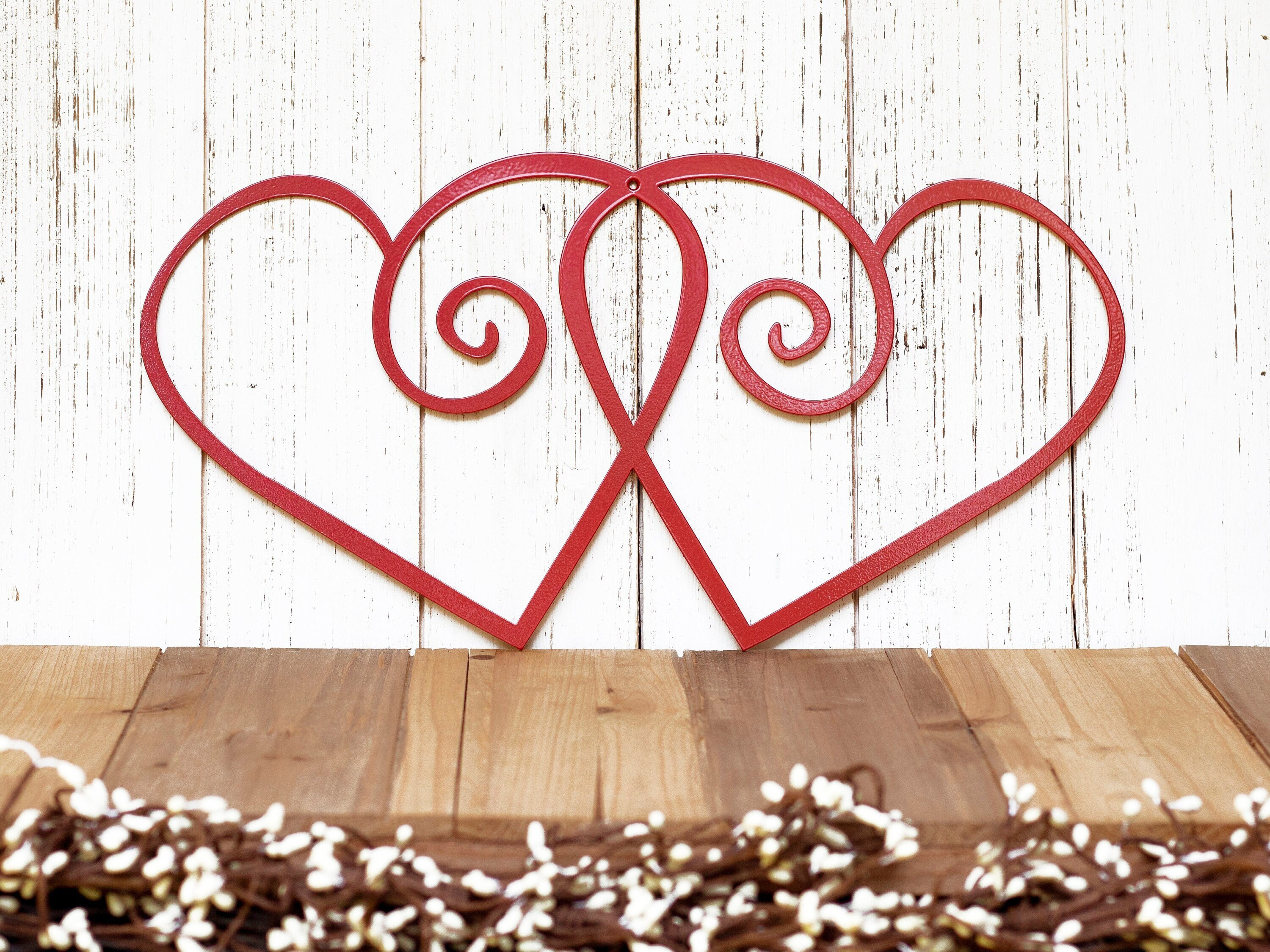 Metal Heart Decor Heart Metal Wall Art Valentines Day Gift Etsy