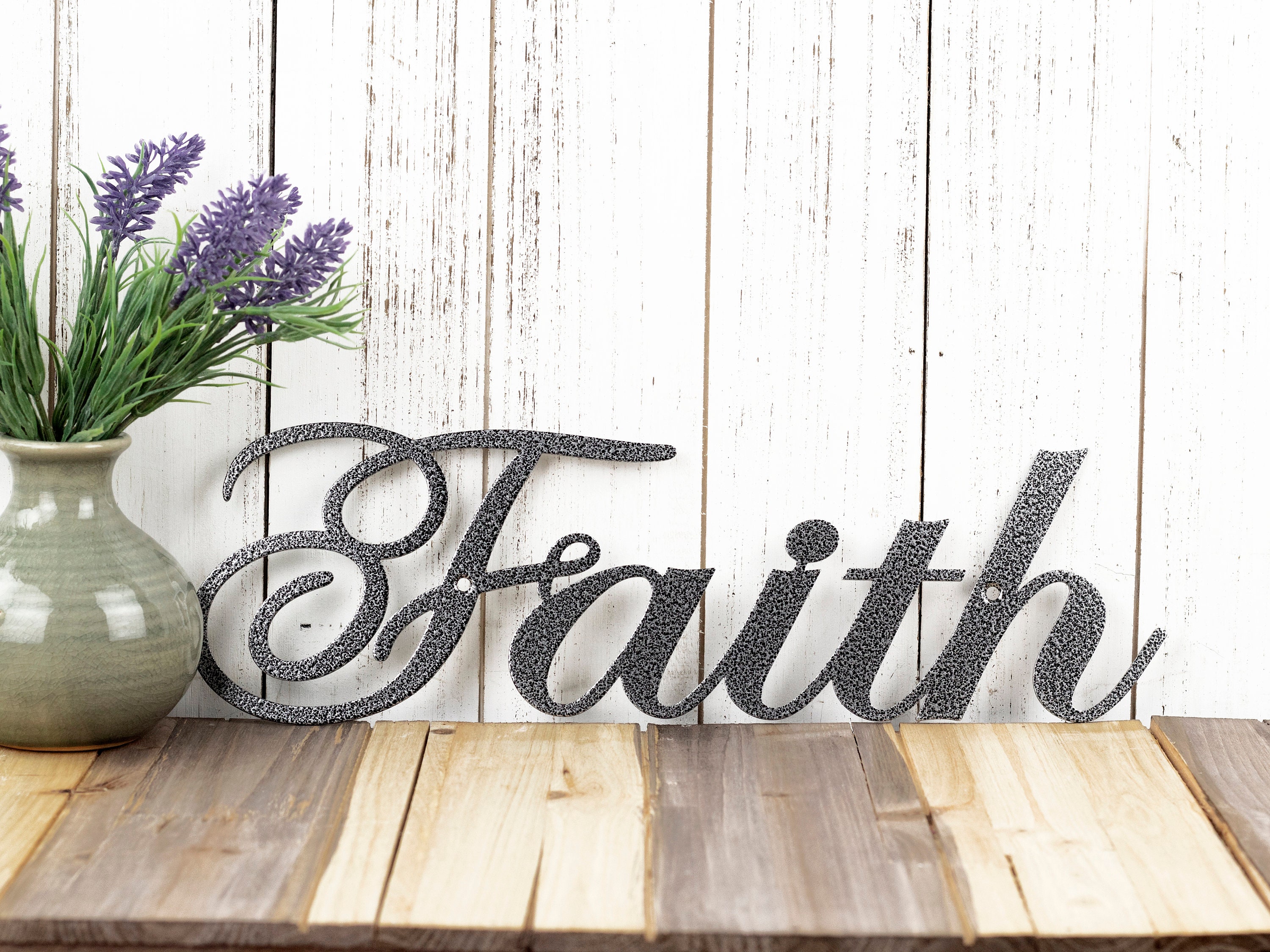 Faith Metal Wall Art, Metal Sign, Faith Sign, Spiritual, Religious