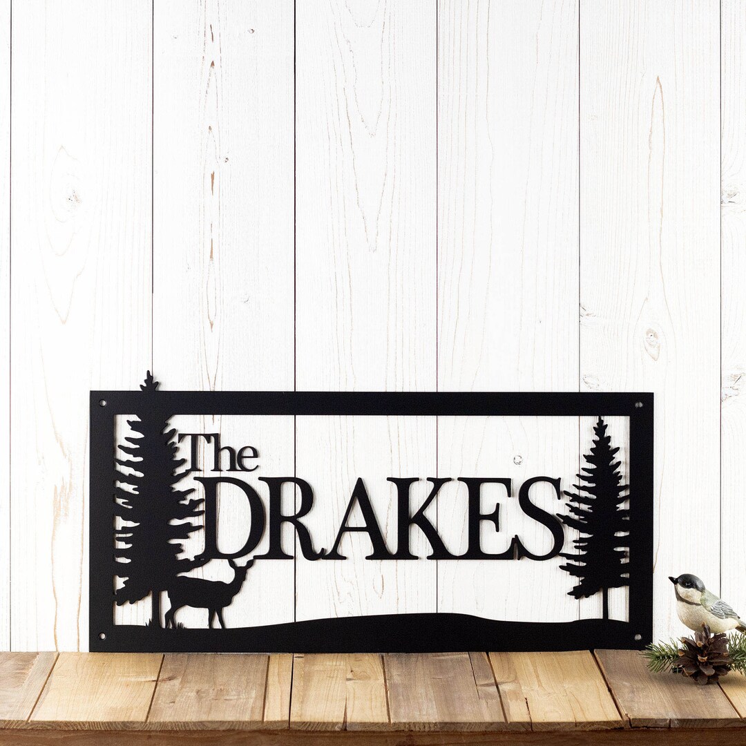 Rustic Family Name Metal Sign, Metal Wall Art, Rustic Decor, Farmhouse ...