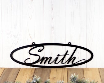 Custom Metal Sign, Last Name Sign, Family Name Sign, Metal Wall Art, Outdoor Sign, Custom Sign, Personalized Name Sign