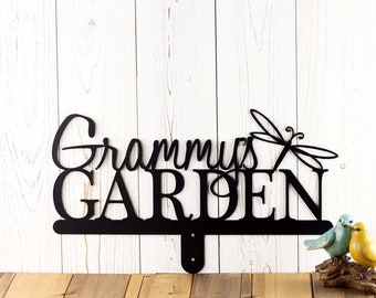 Custom Metal Garden Name Sign, Custom Garden Sign, Gift For Her, Metal Sign, Name Sign, Personalized Sign