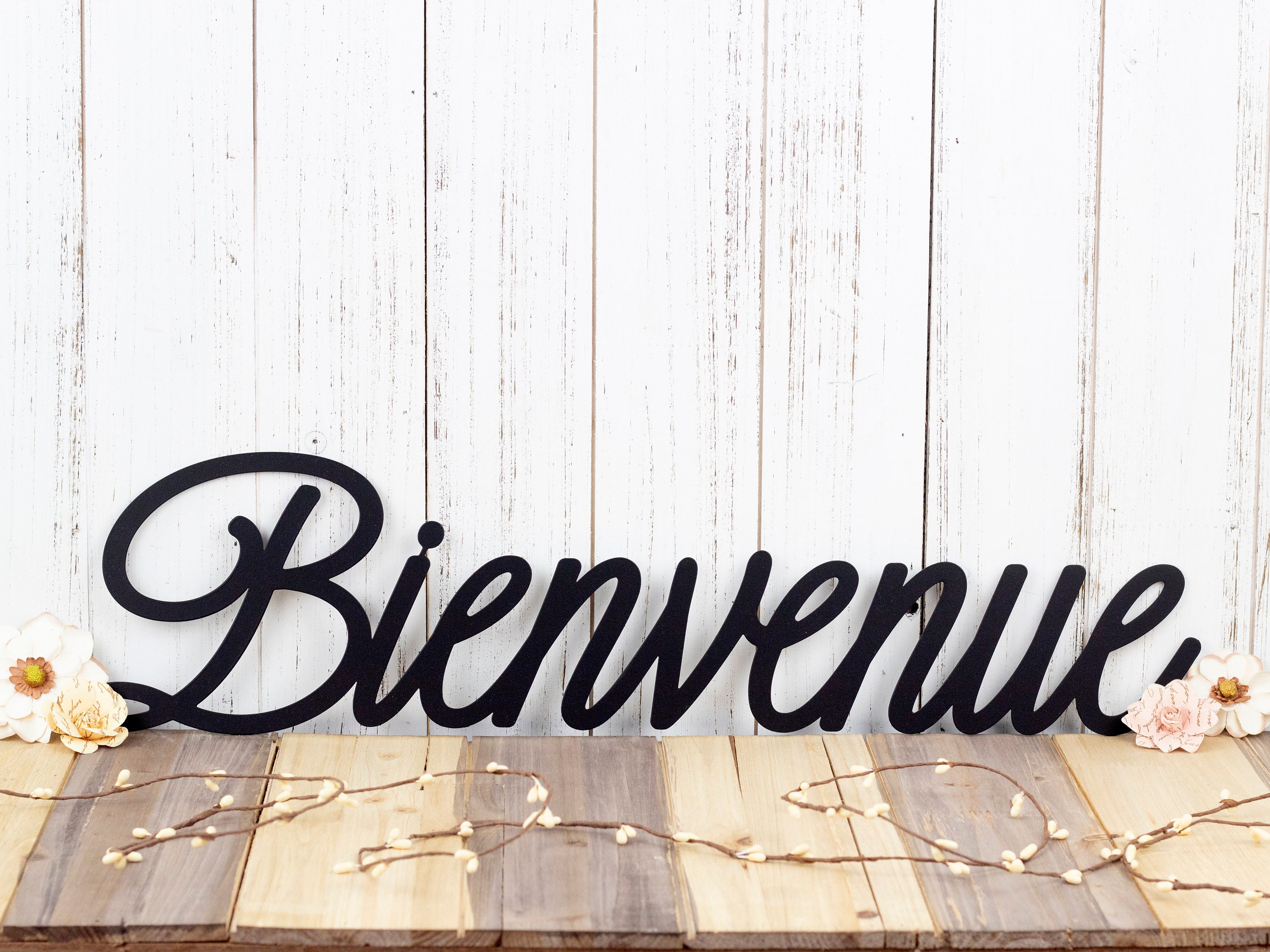 Bienvenue French Welcome Metal Wall Art Welcome Welcome Sign