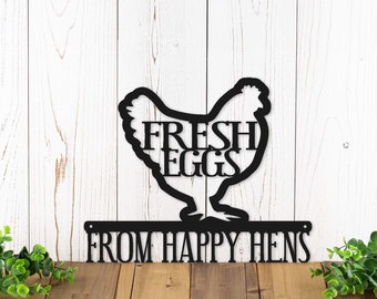Custom Metal Sign, Hen House Sign, Chicken Coop, Chicken Sign, Outdoor Metal Wall Art, Farmhouse Decor, Personalized Gifts