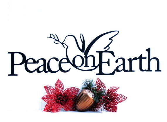 Peace On Earth Christmas Metal Sign Black 19 5x5 5 Metal Etsy Peace On Earth Christmas Metal Sign Black 19 5x5 5 Metal Etsy