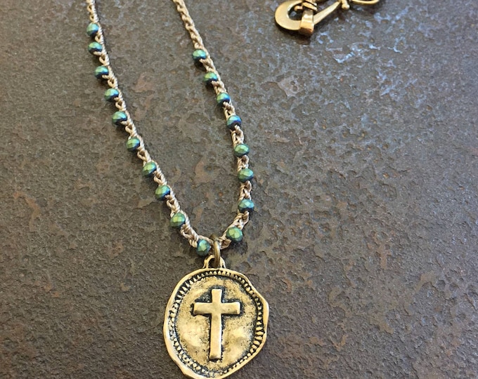 Boho Faith Jewelry Cross Necklace Crochet Necklace Cross - Etsy