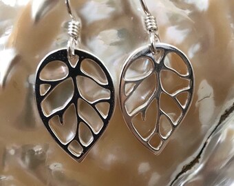 Boucles d'oreilles bohème en argent Boucles d'oreilles bohème bijoux bohèmes pendantes boucles d'oreilles pendantes bijoux bohème boucles d'oreilles en filigrane de feuille bijoux artisanaux Boho argent