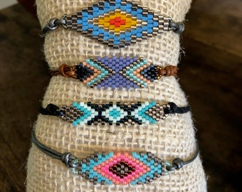 Stacking Bracelets Boho Bracelets Bohemian Jewelry Friendship Bracelets Seed Bead Bracelet Woven Bracelet Boho Jewelry Artisan Handmade