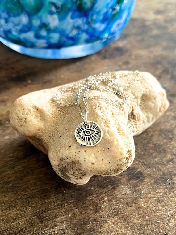 Bohemian Necklace Evil Eye Necklace Minimalist Necklace Boho Jewelry Boho Necklace Boho Silver Jewelry Boho Beach Jewelry Boho Jewelry