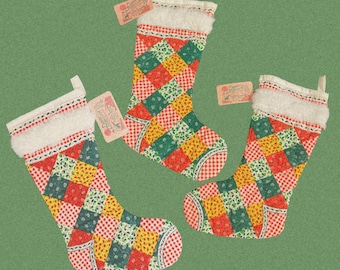 Vintage patchwork quiltkous
