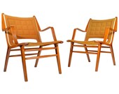 Peter Hvidt Orla Møllgaard Nielsen Ax Armchairs for Fritz Hansen