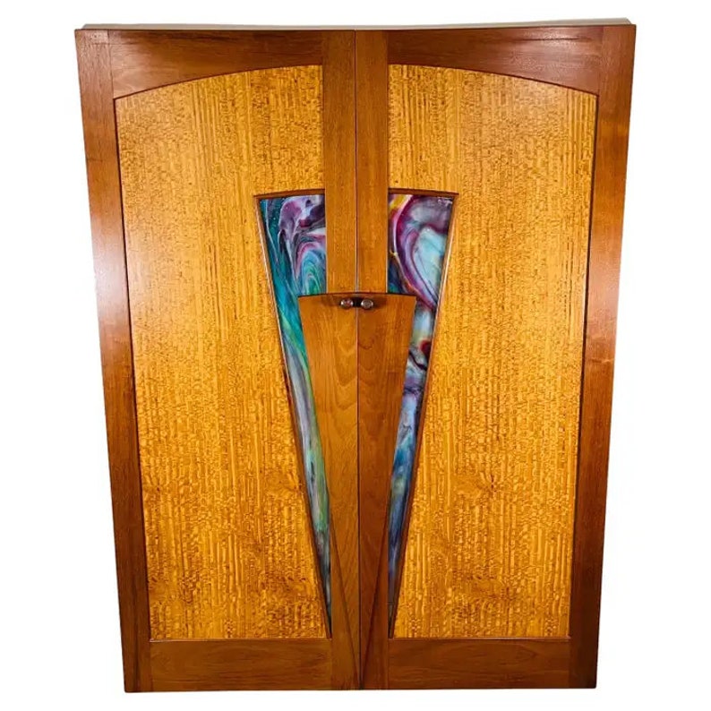 Matched Pair Of Custom Cabinet Or Cupboard Doors After Wharton Esherick image 1