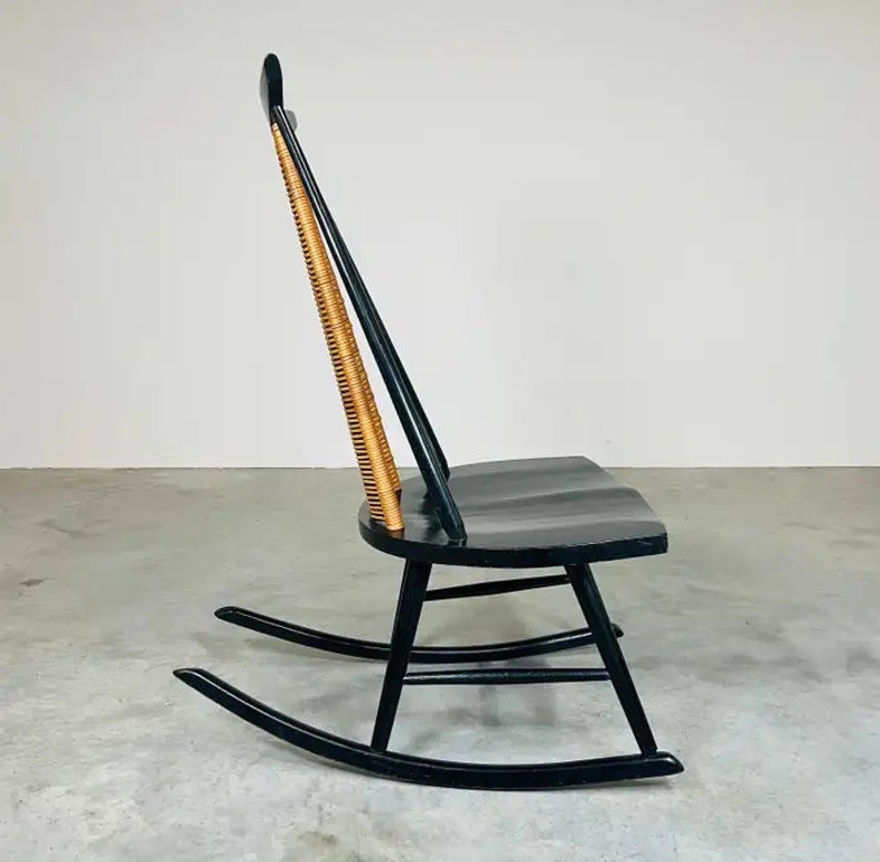 Mid-Century Ebonized Rocker or Rocking Chair by Arthur Umanoff for Shaver Howard image 10