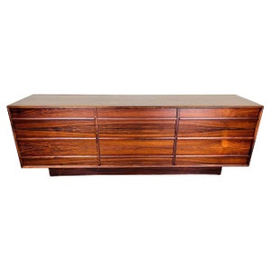 Mid-Century Brazilian Rosewood Triple Dresser After Arne Vodder image 1