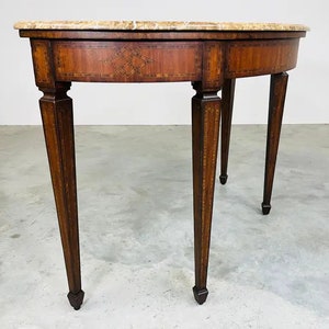 Maitland Smith Adam Style Inlaid Demi-lune Console Table image 4