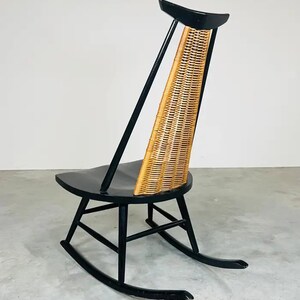 Mid-Century Ebonized Rocker or Rocking Chair by Arthur Umanoff for Shaver Howard image 8