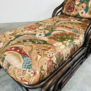 Bohemian Ficks Reed Style Sculptural Bamboo Chaise Lounge Chair Circa 1960 image 6