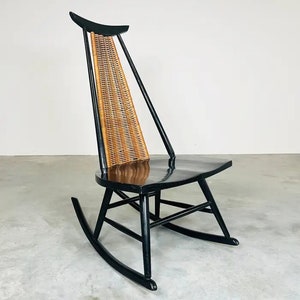 Mid-Century Ebonized Rocker or Rocking Chair by Arthur Umanoff for Shaver Howard image 3