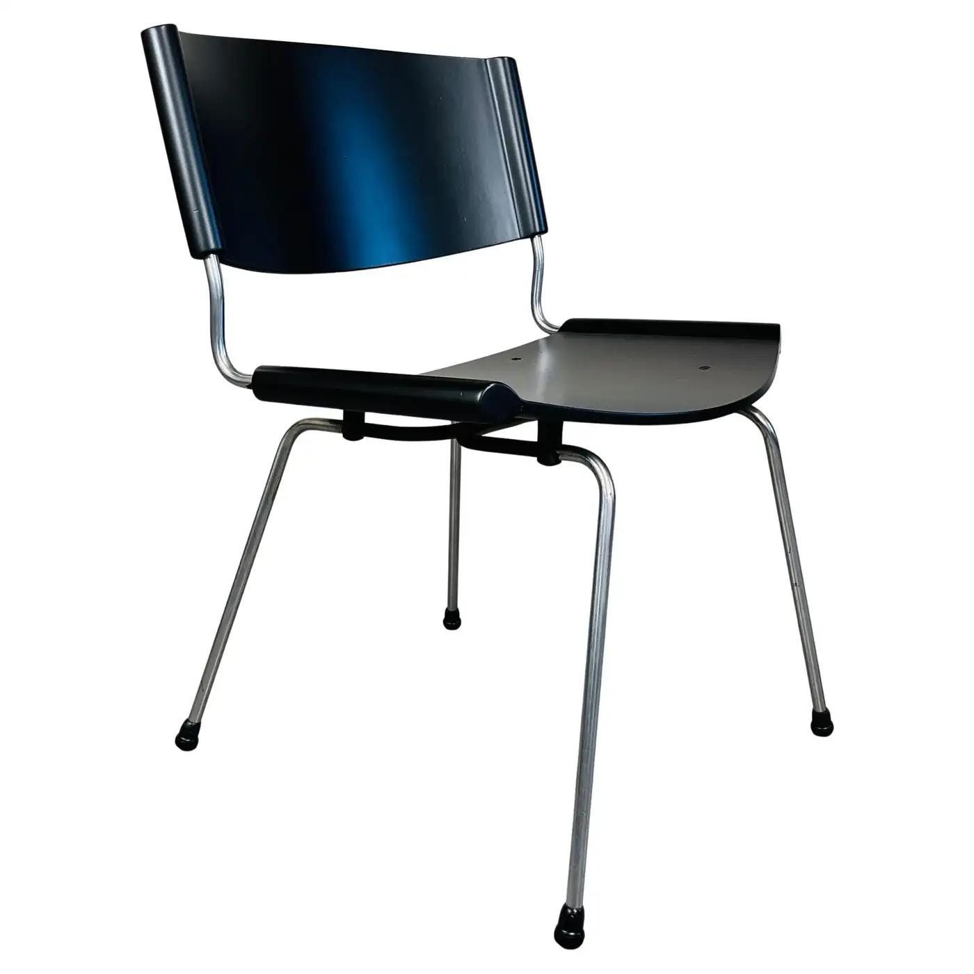 Nanna And Jorgen Ditzel Black Lacquered ‘Badminton’ Chair 