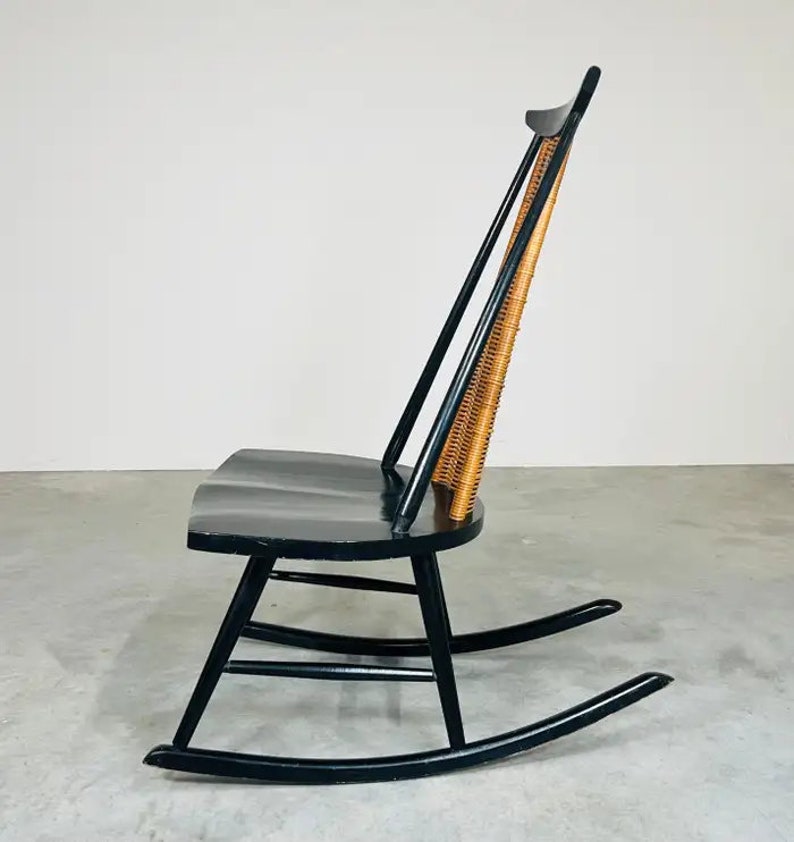 Mid-Century Ebonized Rocker or Rocking Chair by Arthur Umanoff for Shaver Howard image 7