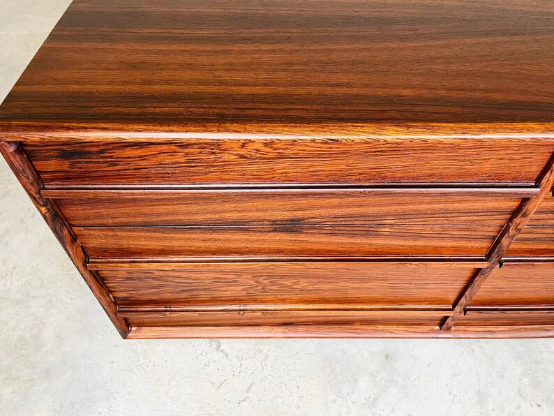 Mid-Century Brazilian Rosewood Triple Dresser After Arne Vodder image 5