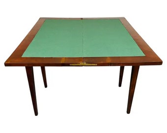 Antique Fold Over English Mahogany Card Table Circa 1910