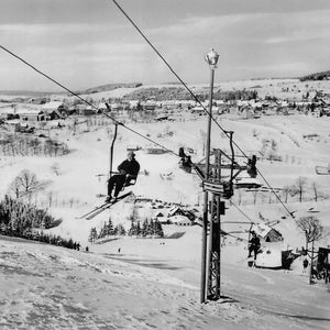 Mundo: Cartão postal vintage do teleférico de esqui de St. Andreasberg – Cena encantadora de inverno em Oberharz, Alemanha