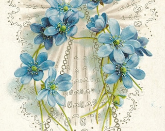 Vintage New Year Postcard: Early 1900s Floral Ephemera