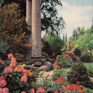 Monde : carte postale vintage de Wiesbaden - Nizzaplätzchen im Kurpark - Envoyée en 1962