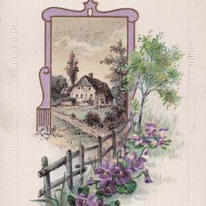 Geburtstag: Eine alles Gute zum Geburtstag Postkarte - Charmanter Vintage Gruß aus dem Jahr 1917