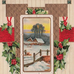Natale: Affascinante cartolina di Natale antica – “Un felice Natale sia tuo” – Timbro postale del 1912