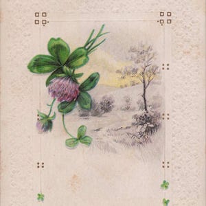 Meilleurs voeux : ancienne carte postale « Meilleurs voeux » de 1920 – Charme intemporel et beauté en relief