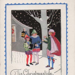 Weihnachtslied – Vintage-Postkarte von 1911