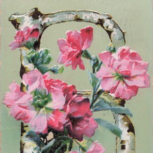Meilleurs voeux : carte postale vintage Meilleurs voeux - Un chef-d'oeuvre floral intemporel