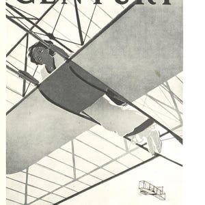 Vintage Luftfahrtposter | "Century May" | Historisches Flugkunstwerk | Antike Flugzeugillustration | Klassische Pilotendekoration