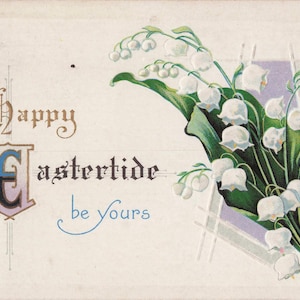 Lot de Cinq Jolies Cartes Postales de Pâques des Années 1900