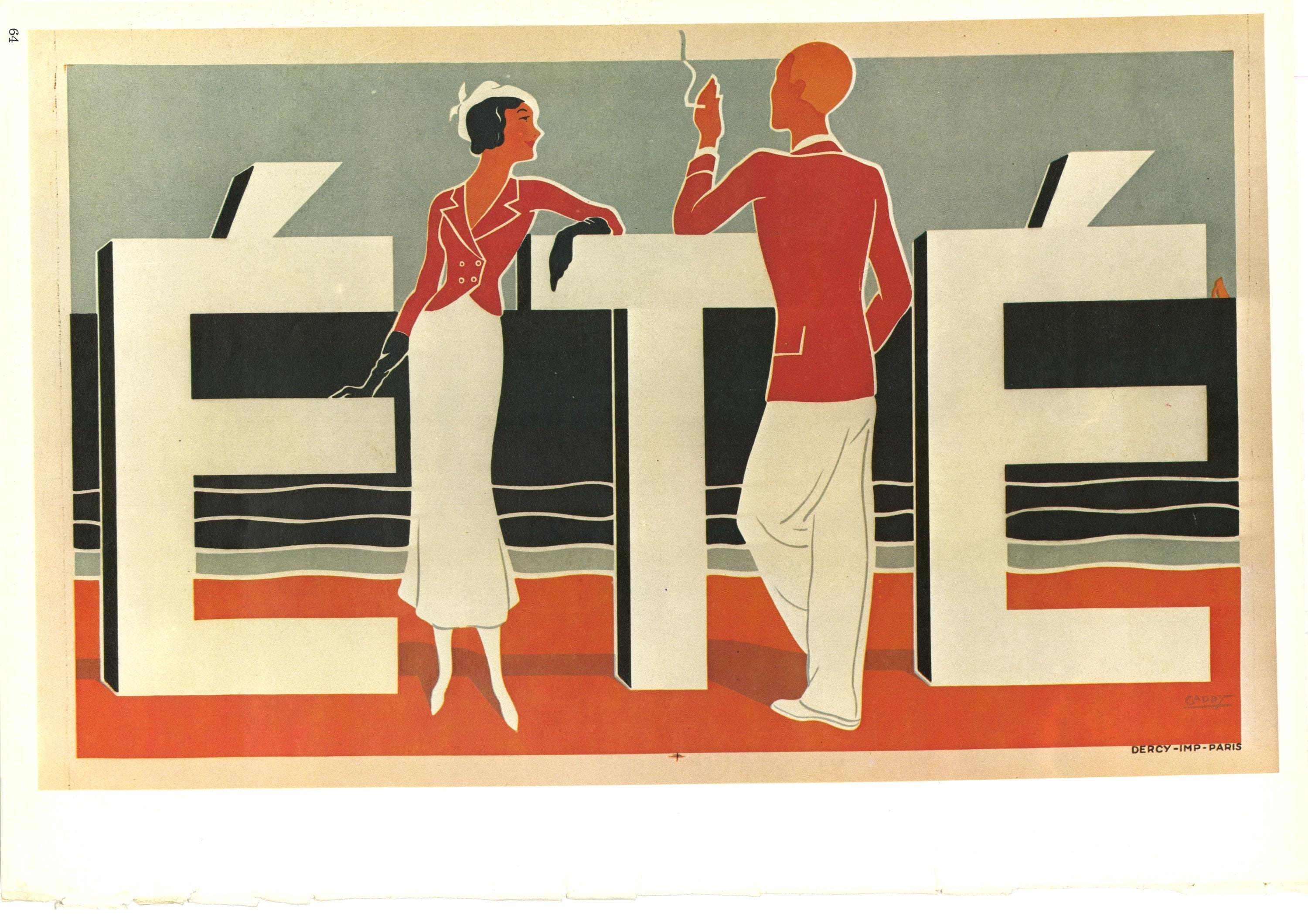 ヴィンテージ フランス アールデコ「Été」旅行ポスター – 1920〜30年代