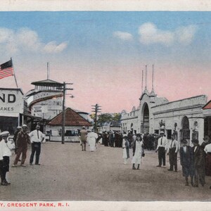 Carte postale ancienne 1922 – The Midway, Crescent Park, Rhode Island
