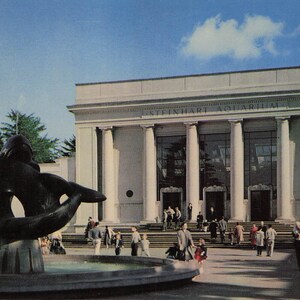 Califórnia: Cartão postal vintage do aquário Steinhart – Fonte de baleias de Robert Howard – Golden Gate Park, São Francisco
