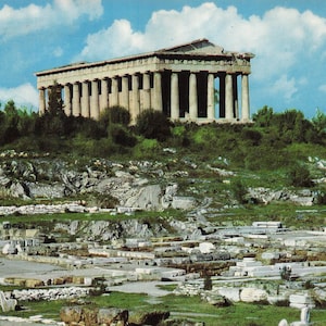 Welt: Vintage Postkarte von The Hyposeion, Athen - Sammler Reise Memorabilie