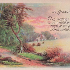 Carte postale ancienne "Fleurs de septembre" – Illustration vibrante de fuchsias et plumbago – Trésor rare de l'époque victorienne