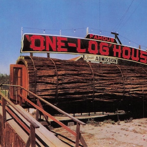 Kalifornien: Vintage One-Block House Postkarte - Einzigartige California Redwood Attraktion - Natürliche Farbe von Mike Roberts - Sammler Postkarte