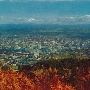 Oregon: Vintage Postcard of Portland&#39;s Queen of the Cascades - Mount Hood in Oregon. This Portland Oregon Postcard is Circa 1956.